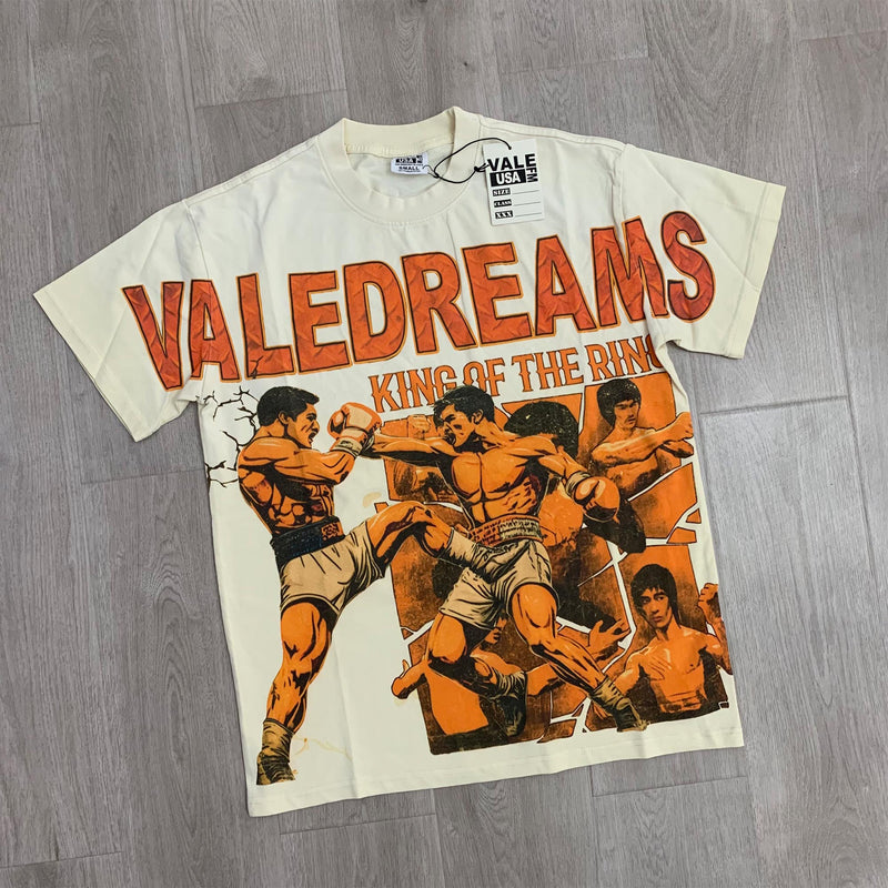 Valeforever Vale T Shirts White Ink Direct Spray Stir-Fried Salt Monkey
