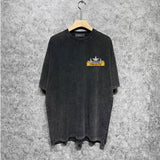 Amiri washed t-shirt five-pointed star nameplate short sleeves