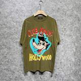 Amiri t shirts smoke gray wolf printing short sleeve