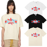 Rhude T Shirts Eagle Print Cotton Casual Short Sleeve Men and Women