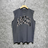 Amiri tank top with cracked letterprinting