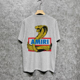 Amiri t shirts king cobra gold printing short sleeve