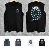 Amiri tank top patchwork colorful snake printing