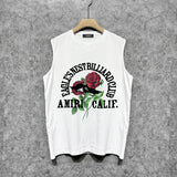 Amiri tank top rose printing