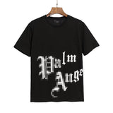 Palm Angels T Shirts Angel Letter Print Short-Sleeve T-shirt Men's Loose Casual