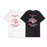 Palm Angels T Shirts Palm Angels Printed Short Sleeve T-shirt Male Half Sleeve
