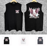 Amiri tank top flying eagle medal printing