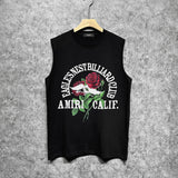 Amiri tank top rose printing