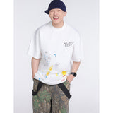 Unisex T-Shirts GALLERY DEPT Ink Splashing Hand-painted Loose T-shirt