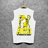 Amiri tank top tiger printing