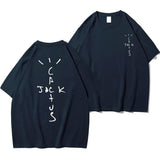 Oversized T-shirts Tops Rapper Cactus Jack Graphic Cotton