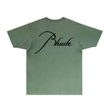Rhude T Shirts Printed Trendy Pure Cotton