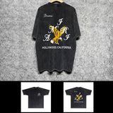 Amiri washed t-shirt hollywood eagle short sleeve