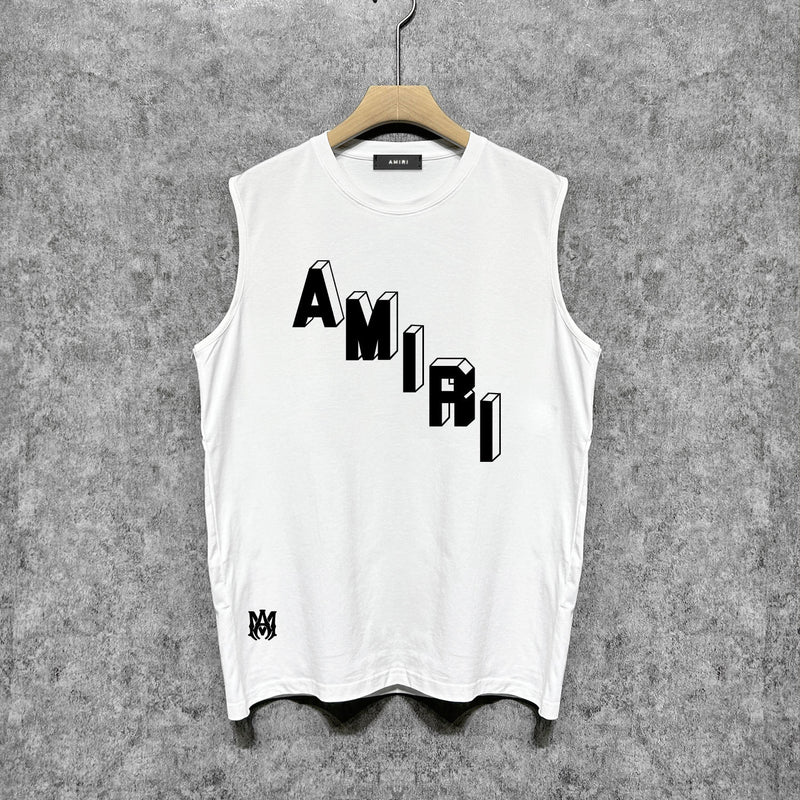 Amiri tank top stereoletter digital printing