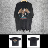Amiri washed t-shirt oil painting pegasus short sleeve