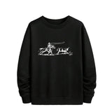 Cactus Claus Graphic Hoodie Women Loose Sweatshirt