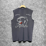 Amiri tank top black panther print
