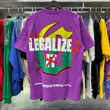 Godspeed T Shirts Biochemical Skull Poppy Print Cotton Casual Short Sleeve Men and Women