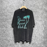 Amiri washed t-shirt coconut bird printing short sleeve