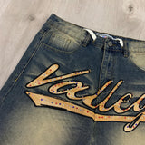 Valeforever Vale denim shorts Hotfix rhinestones
