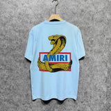 Amiri t shirts king cobra gold printing short sleeve
