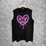 Amiri tank top splash paint heartprinting