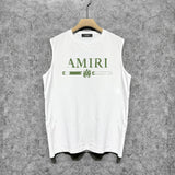 Amiri tank top with damaged letter horizontal stripesprinting