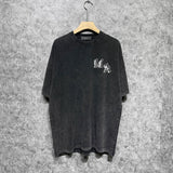Amiri washed t-shirt ma printing short sleeve
