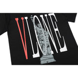 Vlone T Shirt Big V Statue Of Liberty Maychao Hip-Hop Street Men And Women Couple T-Shirt Casual