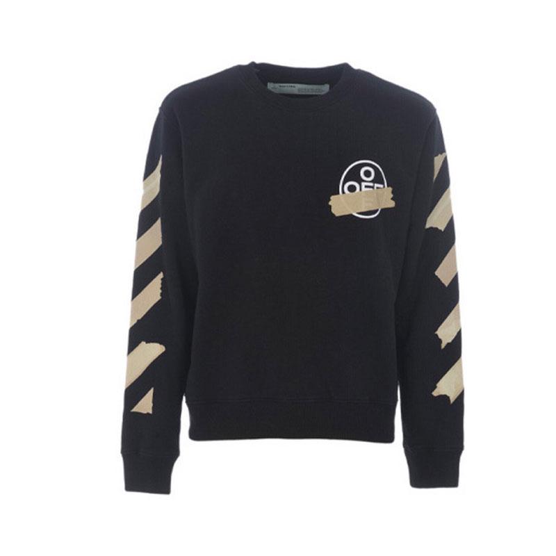 Off White Men'S Round Neck Plus Size Casual Sweatshirt Owt