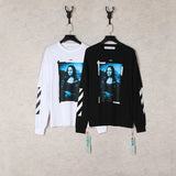 Off White Sweatshirts Casual Fake Round Neck Sweater Baggy Coat