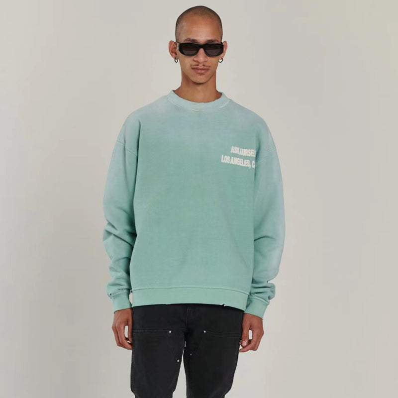 Askyurself Hoodie round Neck Sweater High Street Casual Men and Women