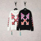 off White Hoodie Printed Casual Hooded Zip Cardigan Coat