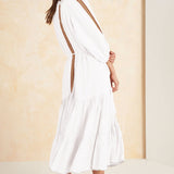 Beth Dutton Bohemian Dress Winter Autumn Midi Dresses Embroidered Tassel Dress