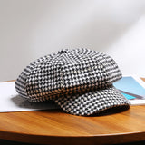 Vintage Check Bucket Hat Beret
