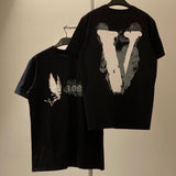 Vlone T Shirt Short-Sleeved Men'S T-Shirt Women'S Loose Large Size