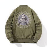 Varsity Jacket Embroidery Flight Suit Stand-Up Collar Thin