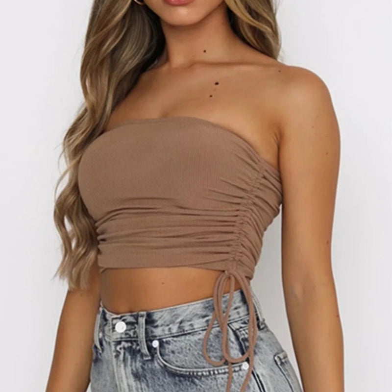 Coachella Music Festival Outfits Women's Stretch Wrap Top