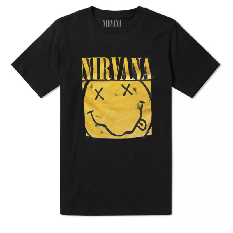 Nirvana T Shirt Nirvana Band Rock Kurt Cobain Smiling Face
