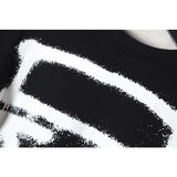 Off White Sweatshirts Graffiti Splash Arrow Printed Crew Neck Sweatshirt Autumn And Winter
