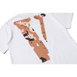 Vlone T Shirt Large V Short Sleeve Men'S And Women'S Cotton T-Shirt