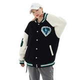 Valentine's Day Jacket Heyhenry Autumn and Winter Fleece-Lined Thickened Assorted Colors Love Letter Baseball Uniform Couple's Tops Coat for Men and Women