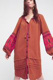 Beth Dutton Bohemian Dress Winter Autumn Maxi Dresses Spring and Autumn Embroidery Coat Dress