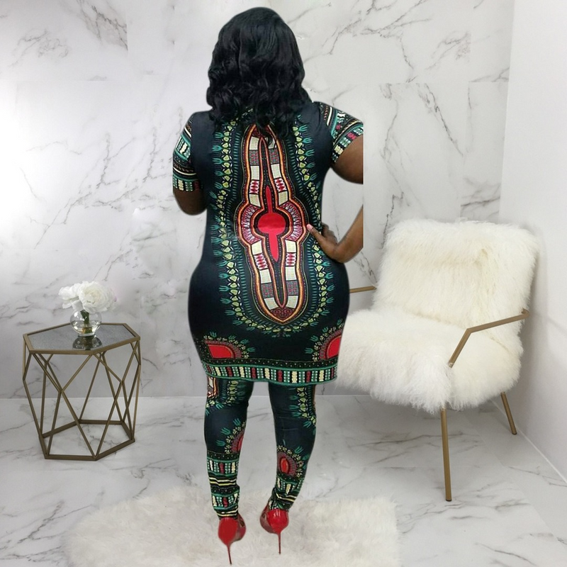 African Dashiki Dress Fashion Sexy Fashion Loose Women's Wear Dress