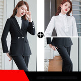 Interview Suit Women's Blue Blazer Women's Spring