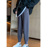 Grey Sweatpants Winter Super Soft Fleece-Lined Thickened Gray Casual Sports Pants
