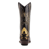 Justin Yellowstone Boots Men'S Vintage Knight Boots Snake Embroidery