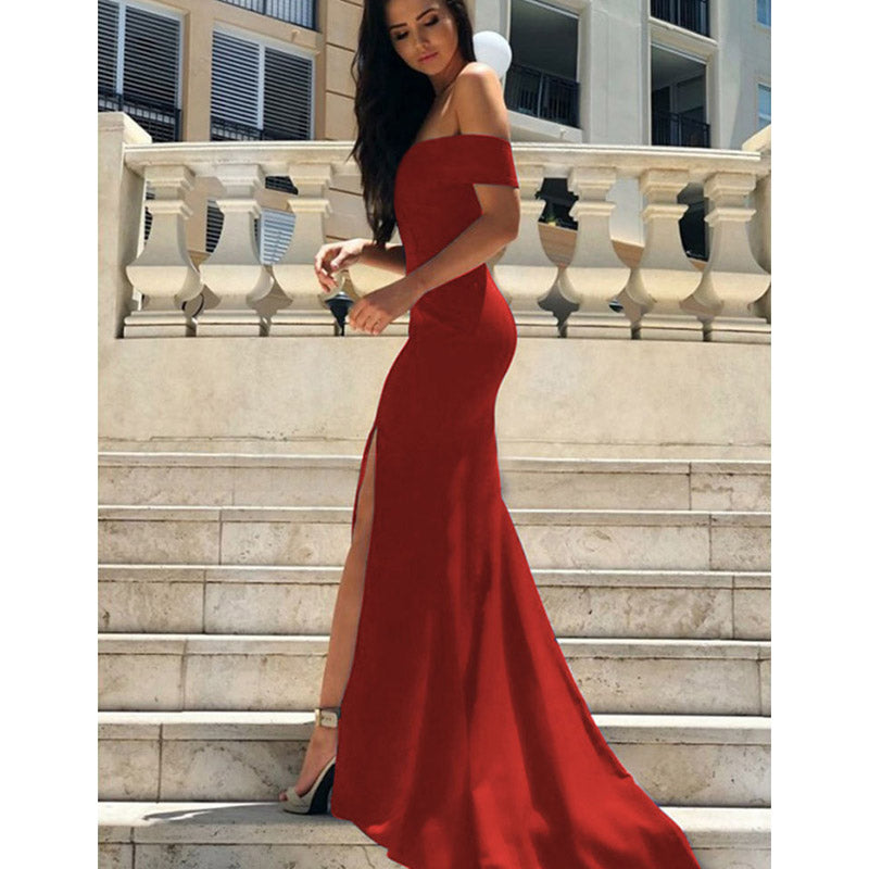 Burgundy Evening Dresses for Weddings Summer Evening Dress Elegant Dress