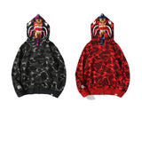 Bape Bearbrick Hoodie Shark Camouflage Sweater