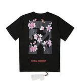 Off White T Shirt Printed Round Neck Plus Size Men'S Clothing Short Sleeve Tshirt Owt